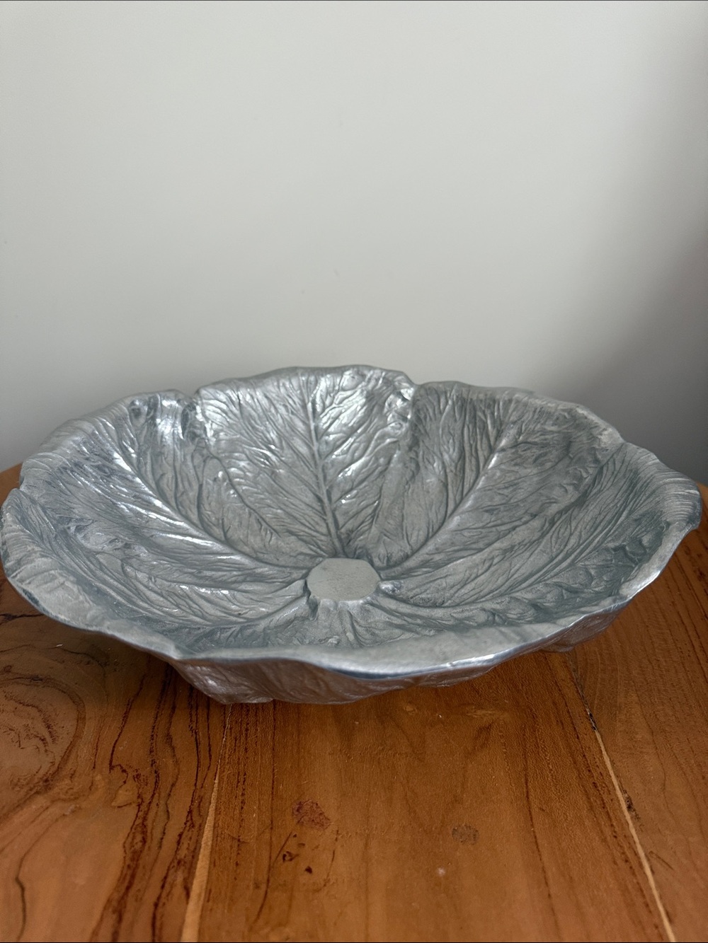Wilton Armetale Cabbage Leaf Serving Bowl Round Platter Divided Server Lot - Picture 2 of 9